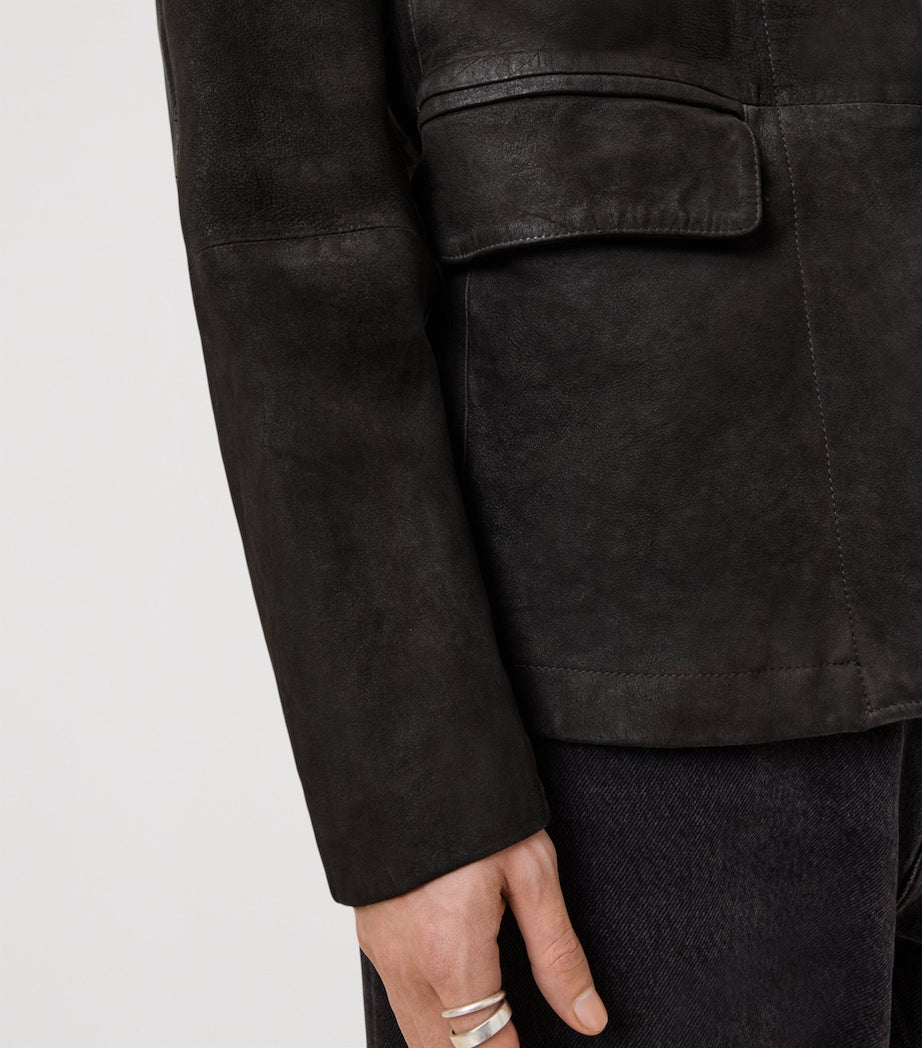 Leather Survey Blazer ANTHRACITE GREY