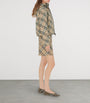 Burberry Beige Technical Check Mid-Rise Shorts