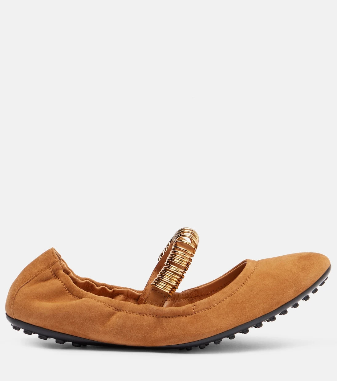 Tod's - Dee embellished suede Mary Jane flats