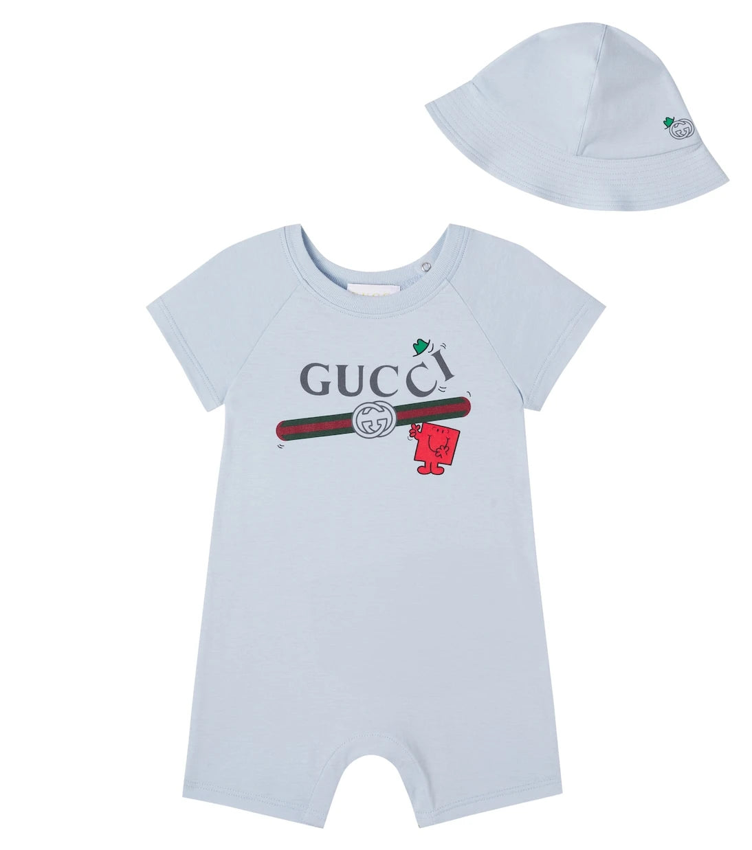Gucci Kids - x Mr. Men Baby playsuit and hat set