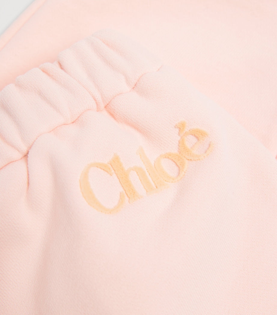 Chloé Kids Cotton Embroidered Sweatpants (6-18 Months)