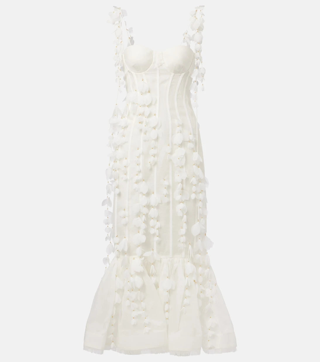 Zimmermann - Dawning linen and silk midi dress