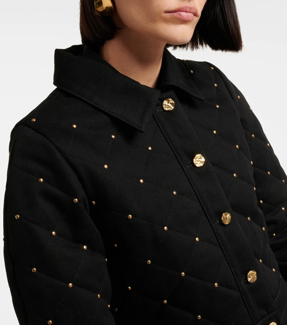 Nina Ricci - Embellished cropped denim jacket