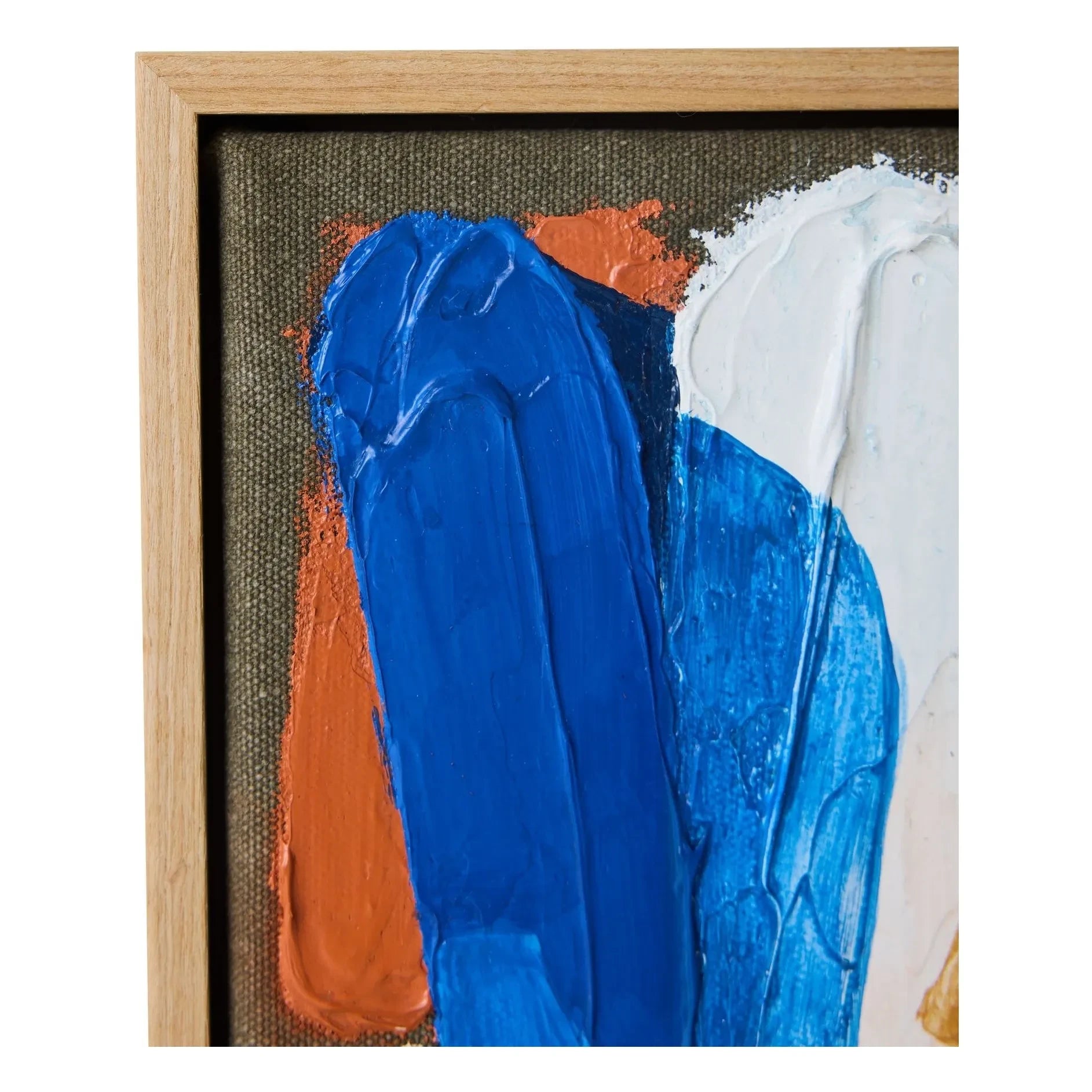 HKliving - Abstract framed painting Moonlight Strokes | Blue