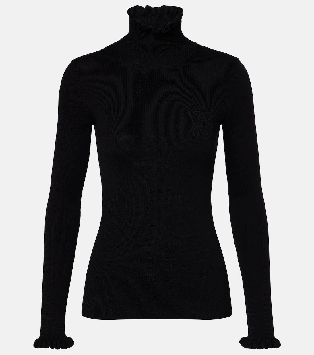 Valentino - Ruffled virgin wool sweater