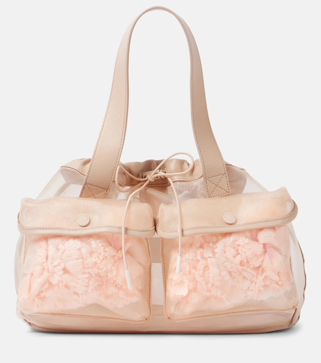 Simone Rocha - Carnation Cepli deri detaylı tote çanta