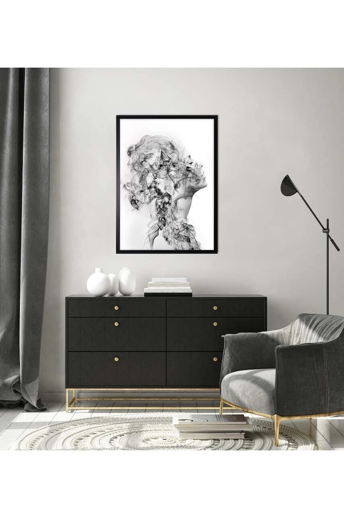 Çerçeveli Kağıt Üzerine Duvar Dekorasyonu 50x70 cm