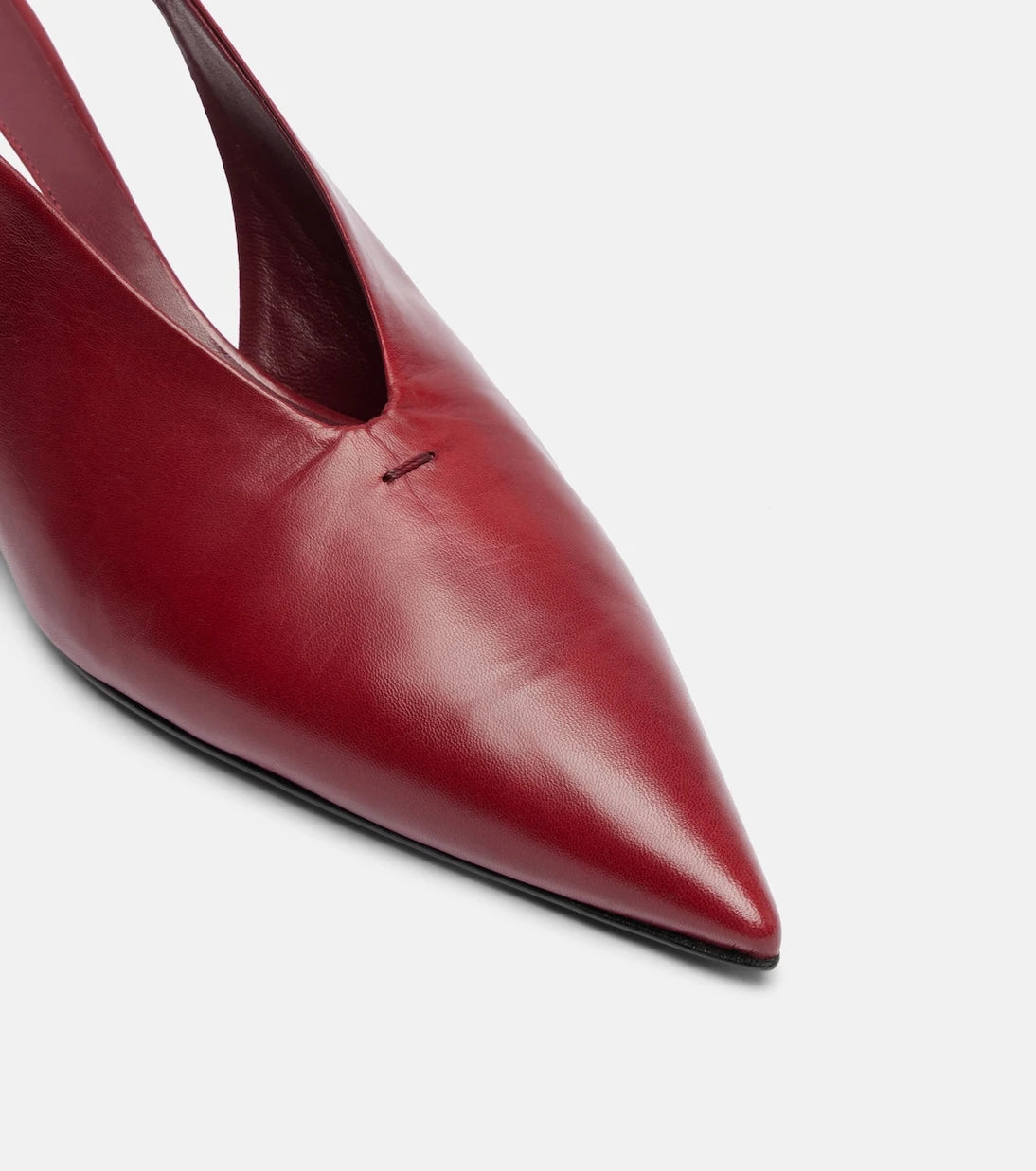 Jil Sander - Pointy leather slingback pumps