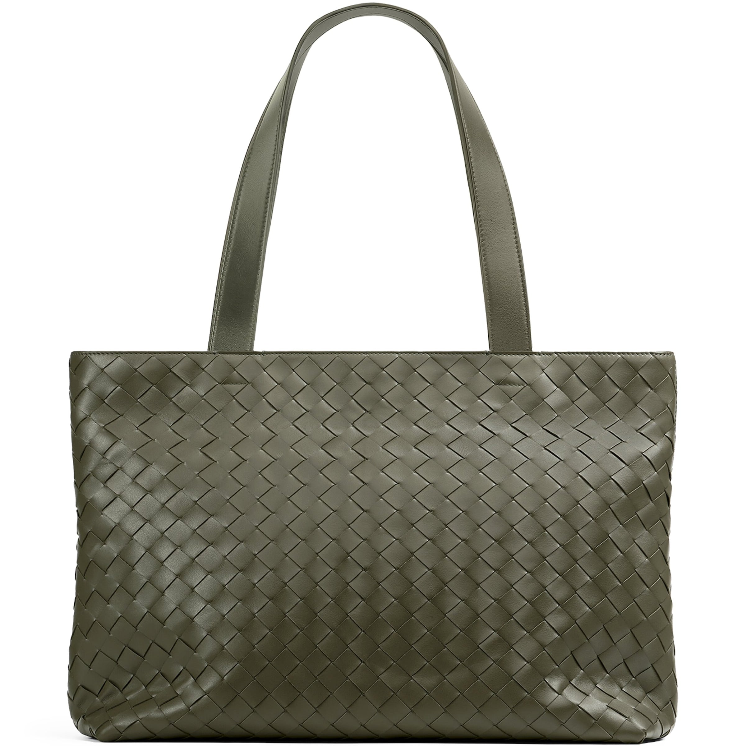 Bottega Veneta Small Leather Intrecciato Zipped Tote Bag