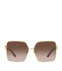 Gold Square Sunglasses