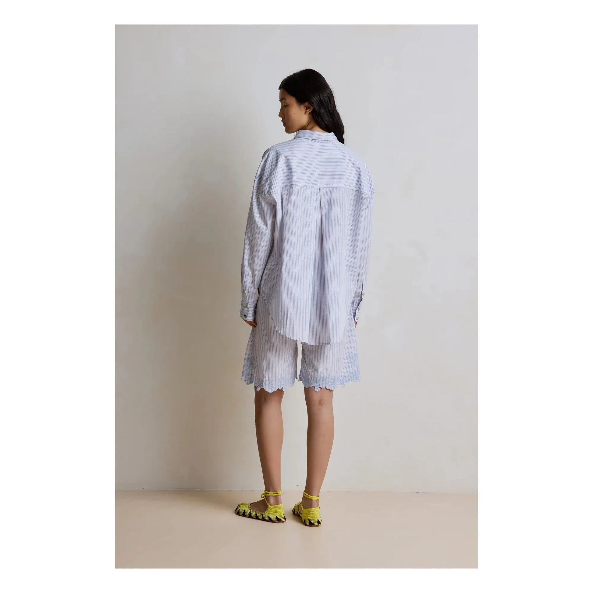 Hod - Kelya Cotton Stripes Shirt | Blue