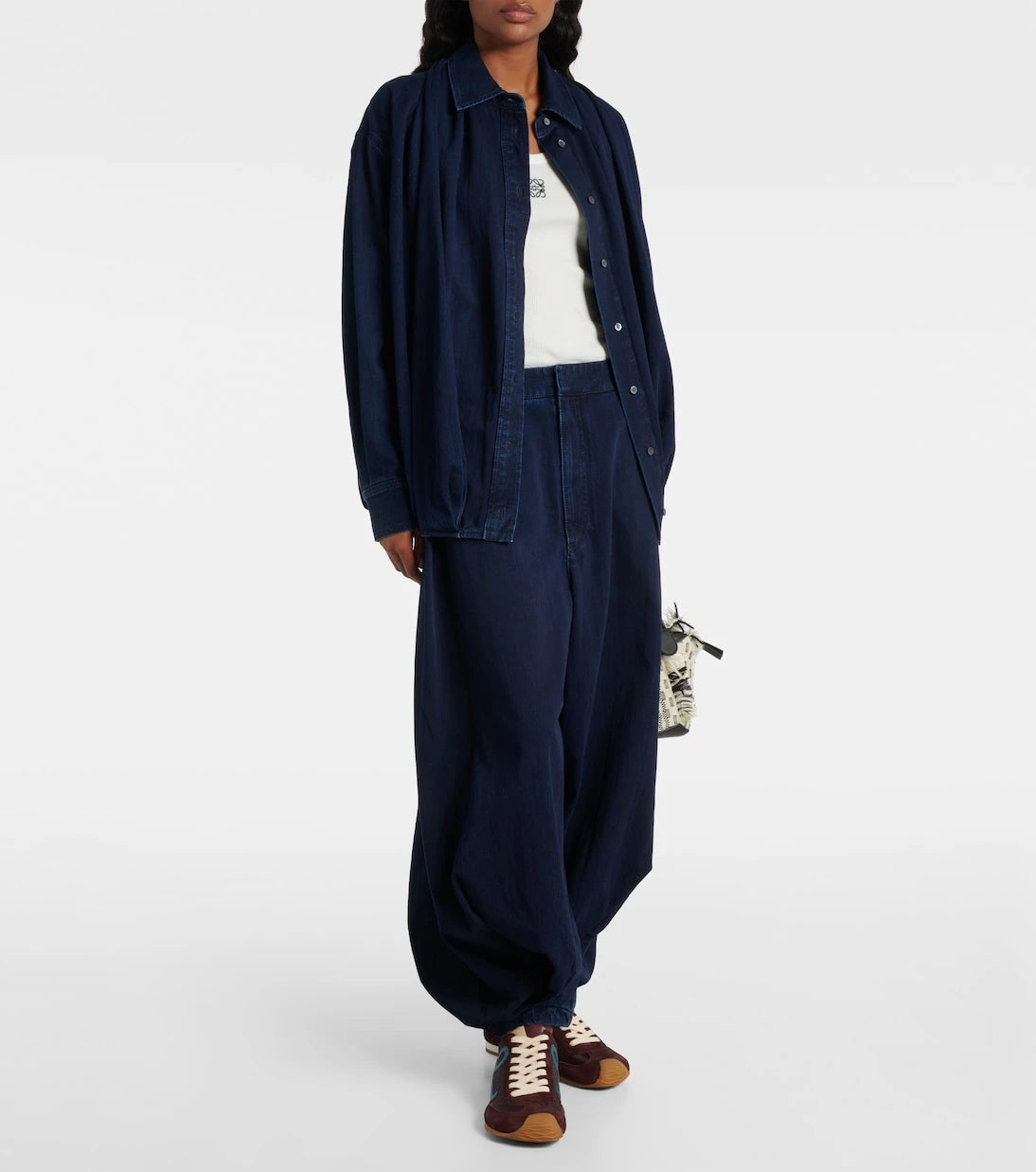 Loewe - Draped wide-leg jeans