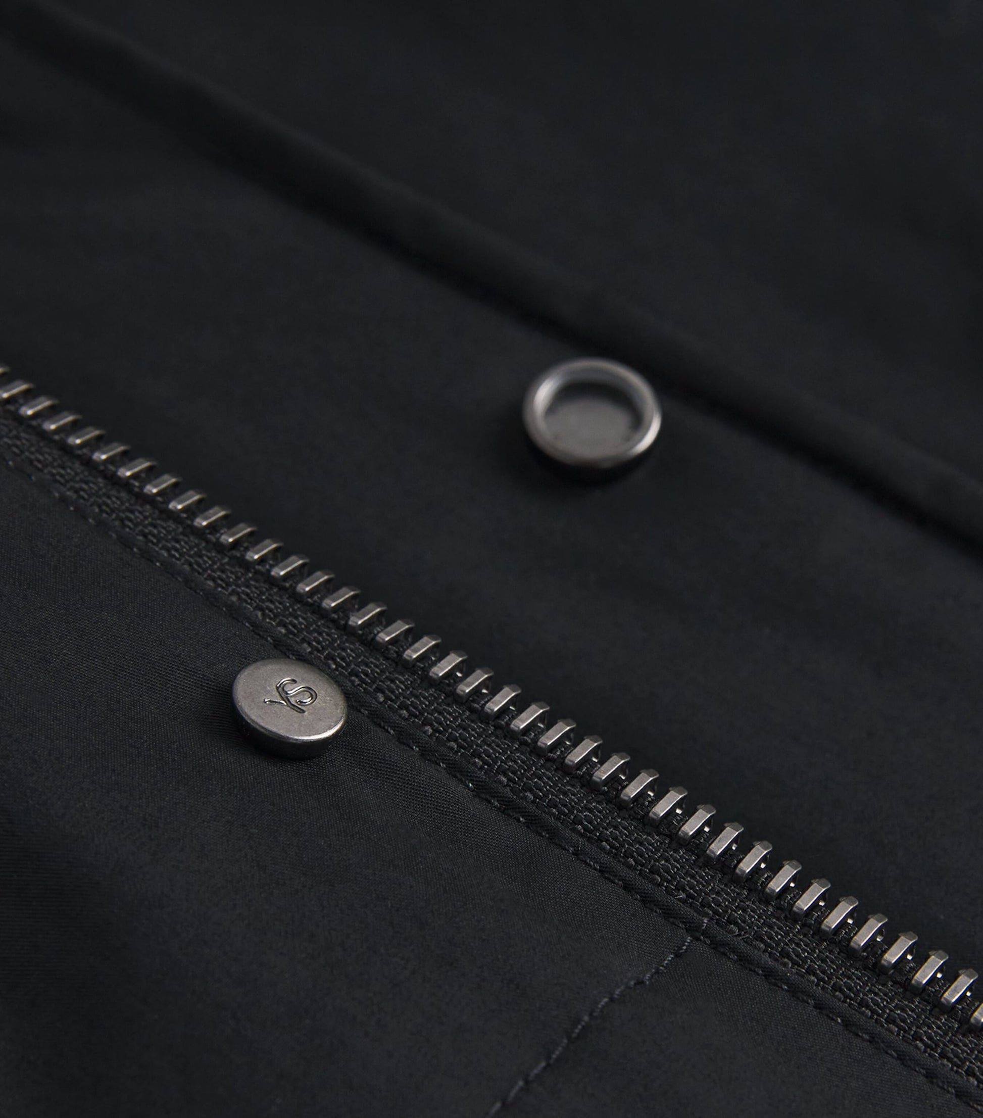 Yves Salomon Black Down Coyote Fur-Trim Waterproof Parka