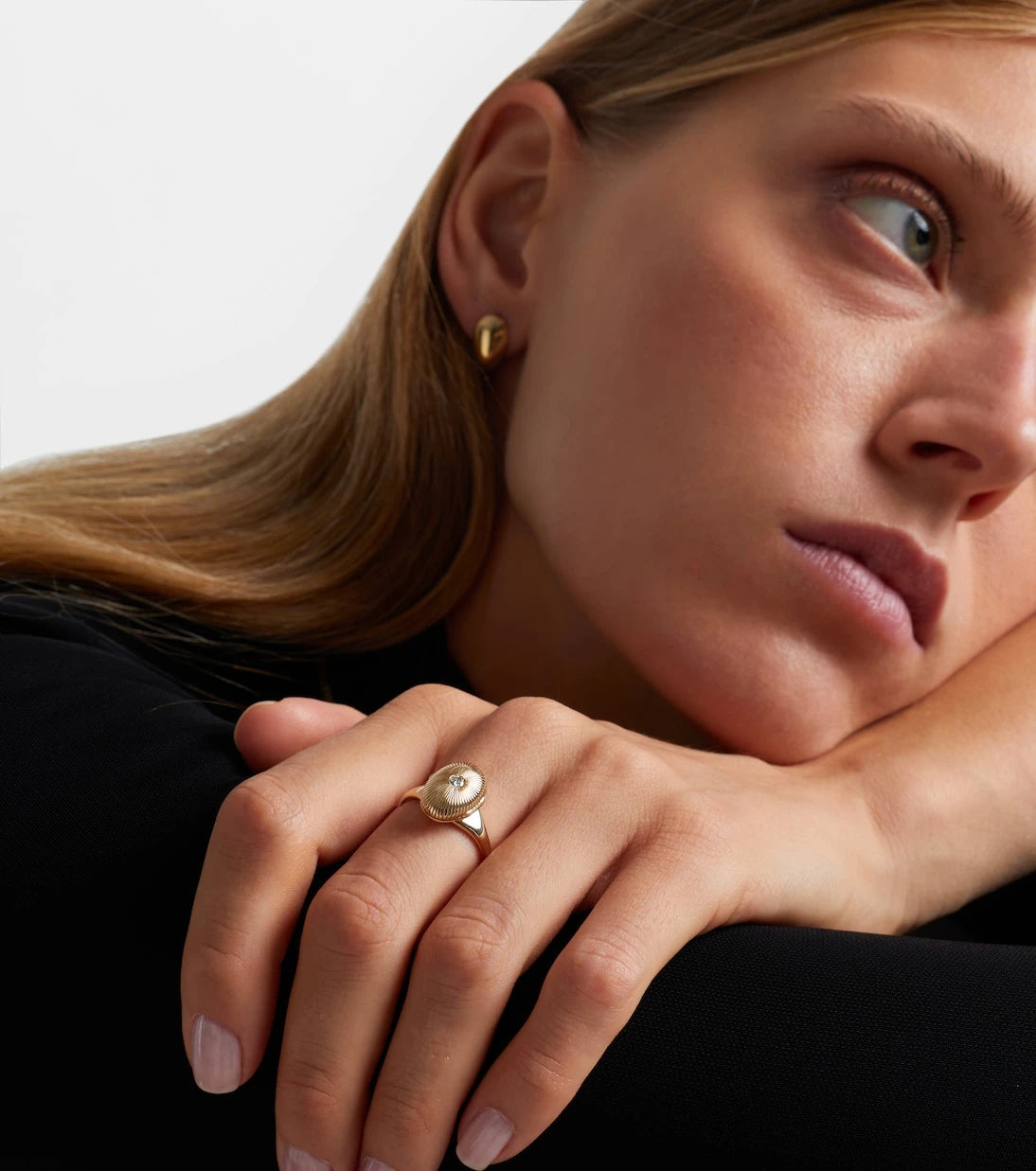 Persée - 9kt gold ring with diamond