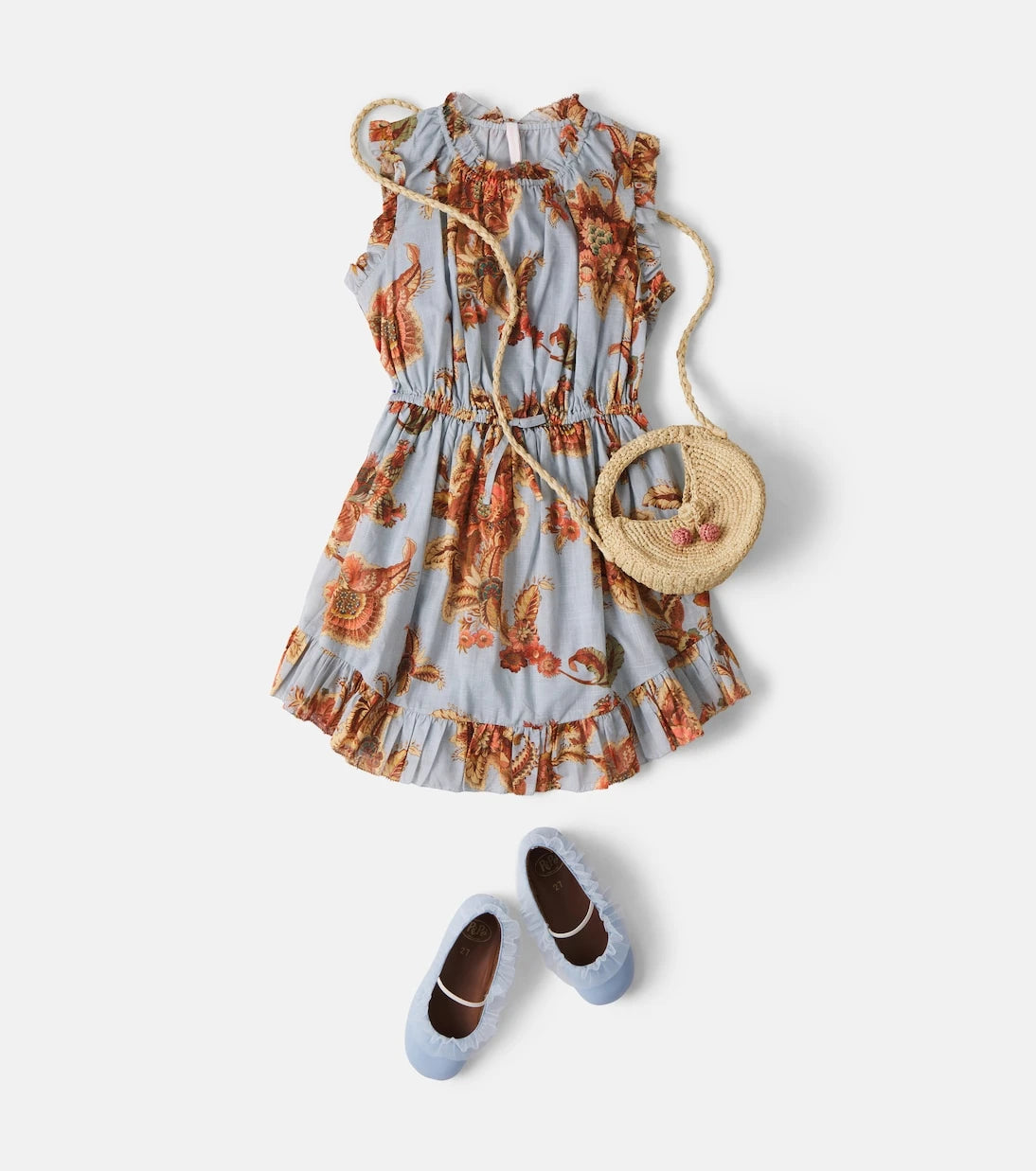 Zimmermann Kids - Aster floral ruffled cotton dress