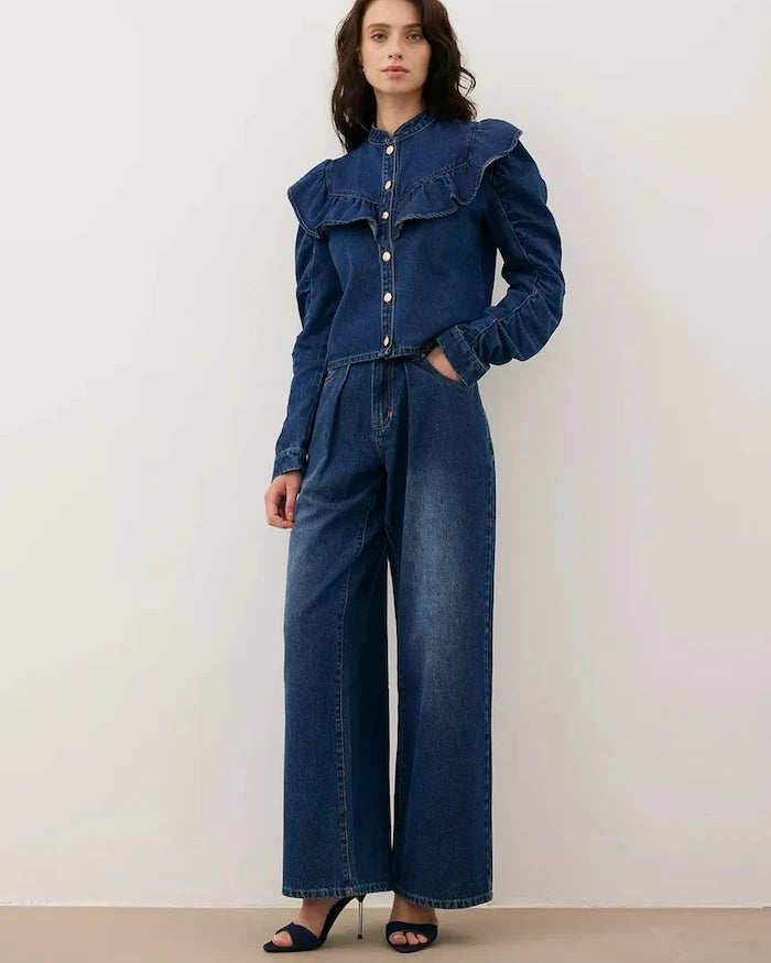 BIZUU kadın wide leg jean LEYLA