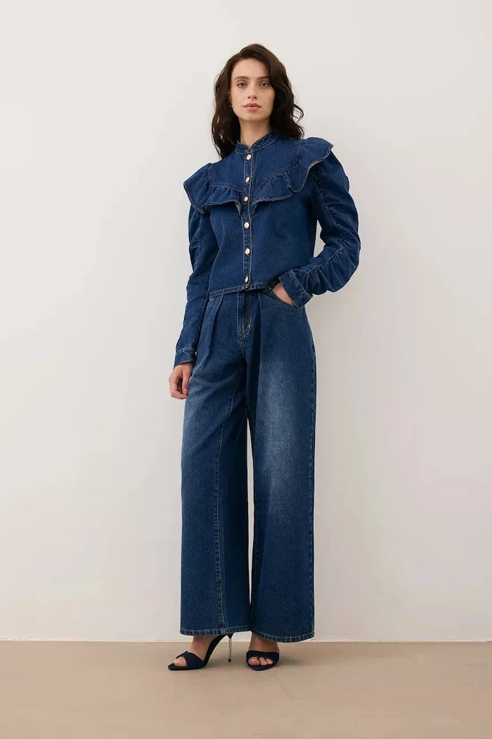 BIZUU kadın wide leg jean LEYLA