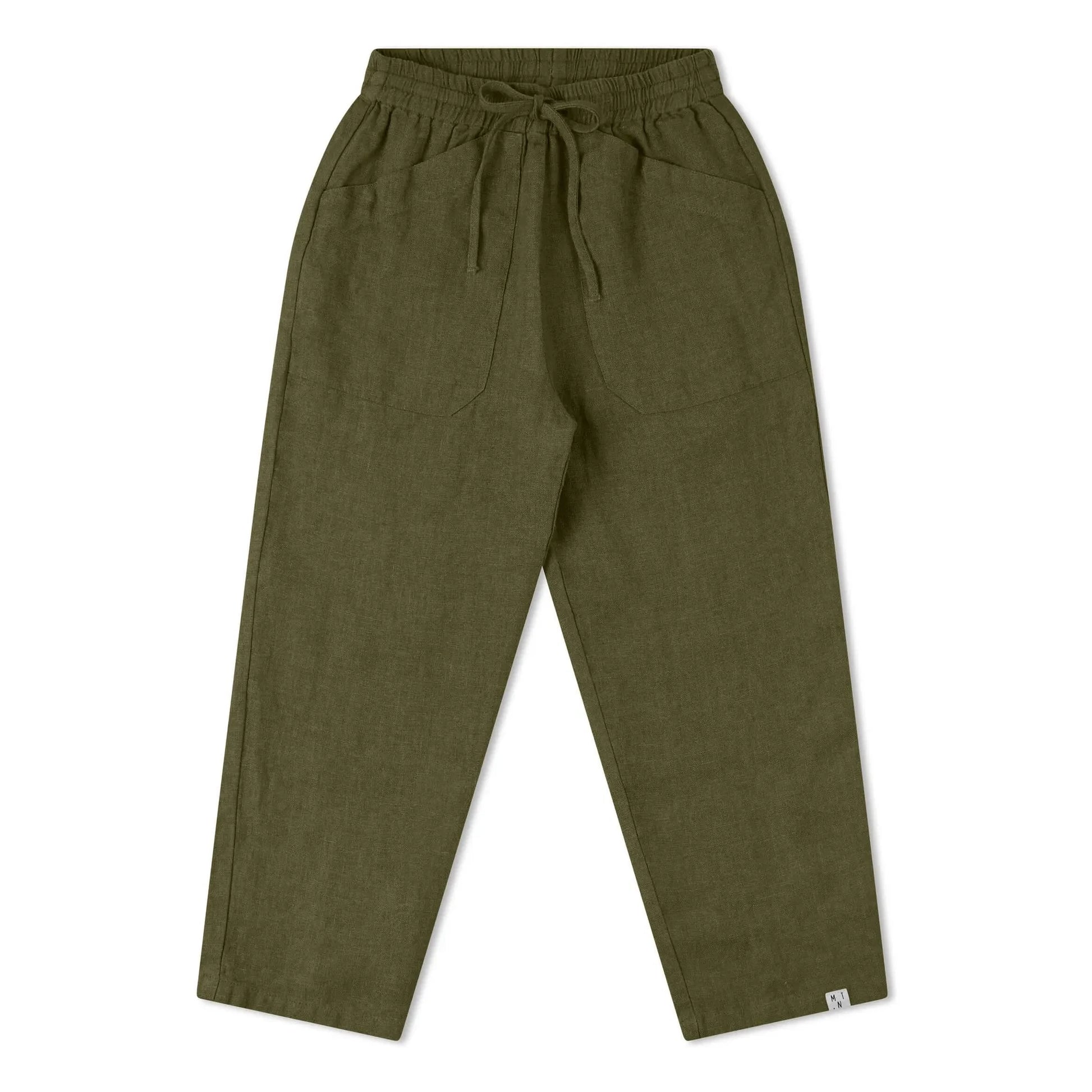 Matona - Garden Linen Pants | Olive