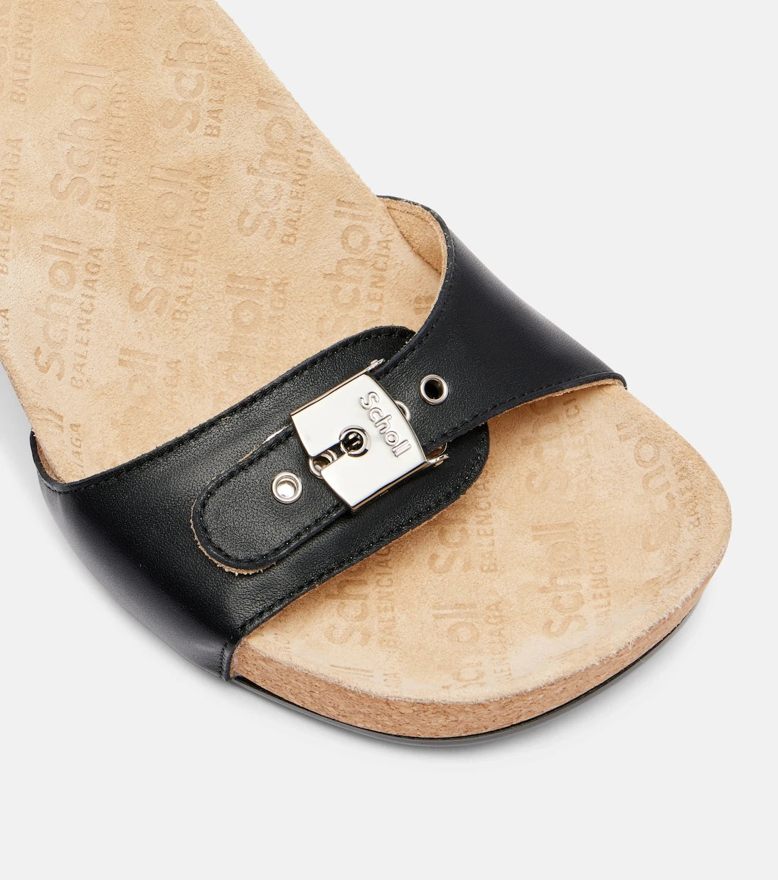 Balenciaga - x Scholl 80 leather mules