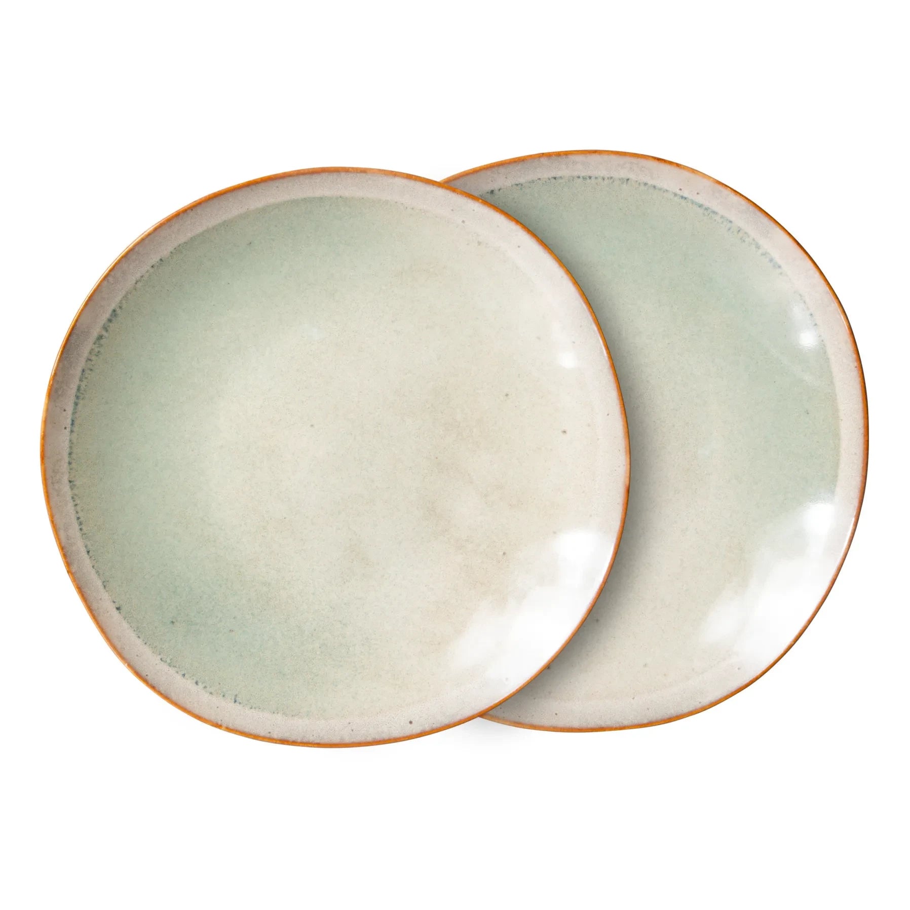 HKliving - 70’s Mist Plate - Set of 2 | Cloud Grey