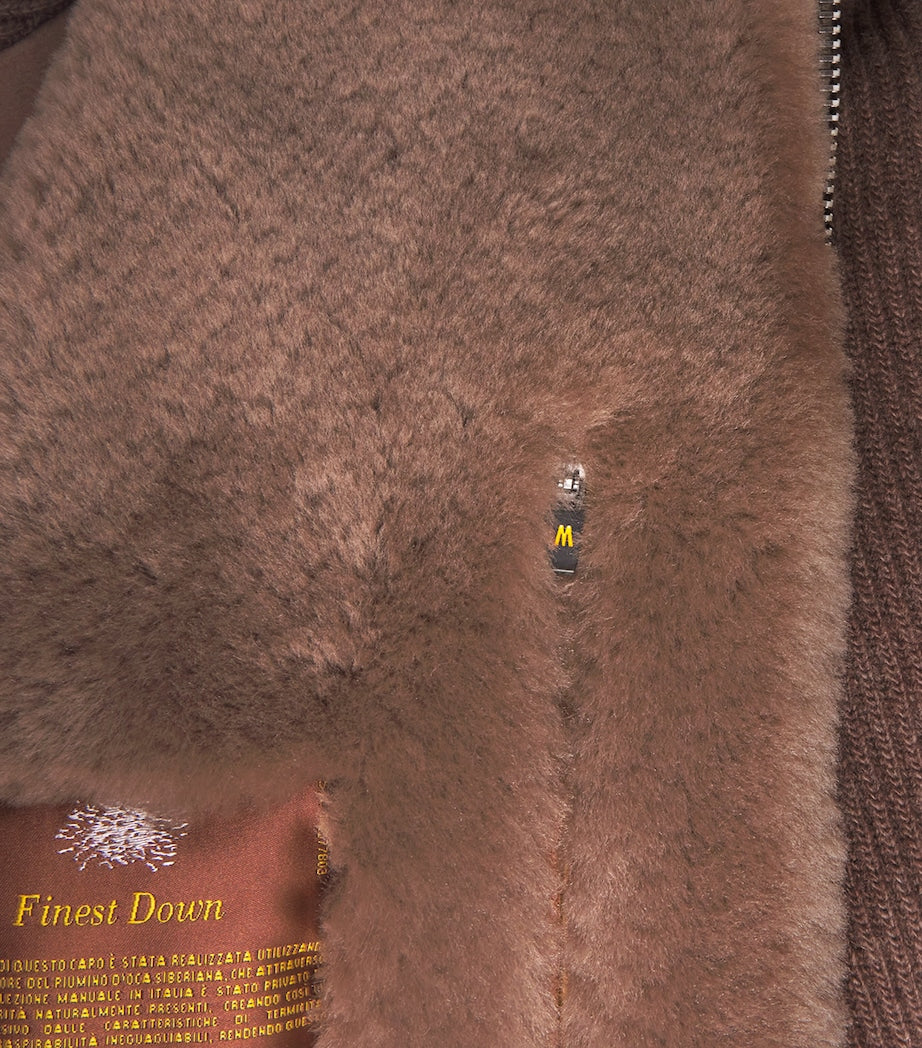 Shearling-Down Campiglio Bomber Jacket