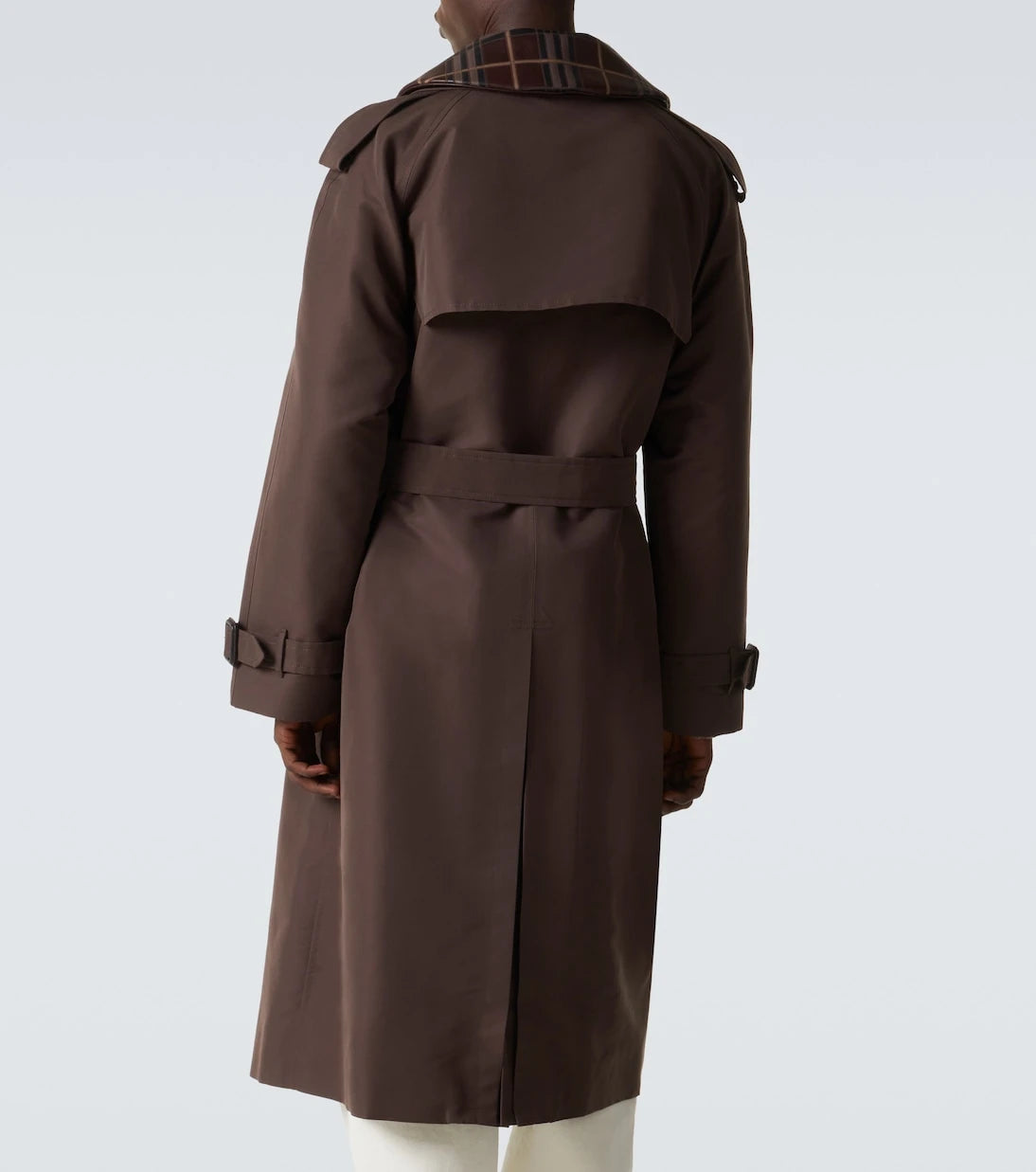 Burberry - Burberry Check silk and cotton trench coat