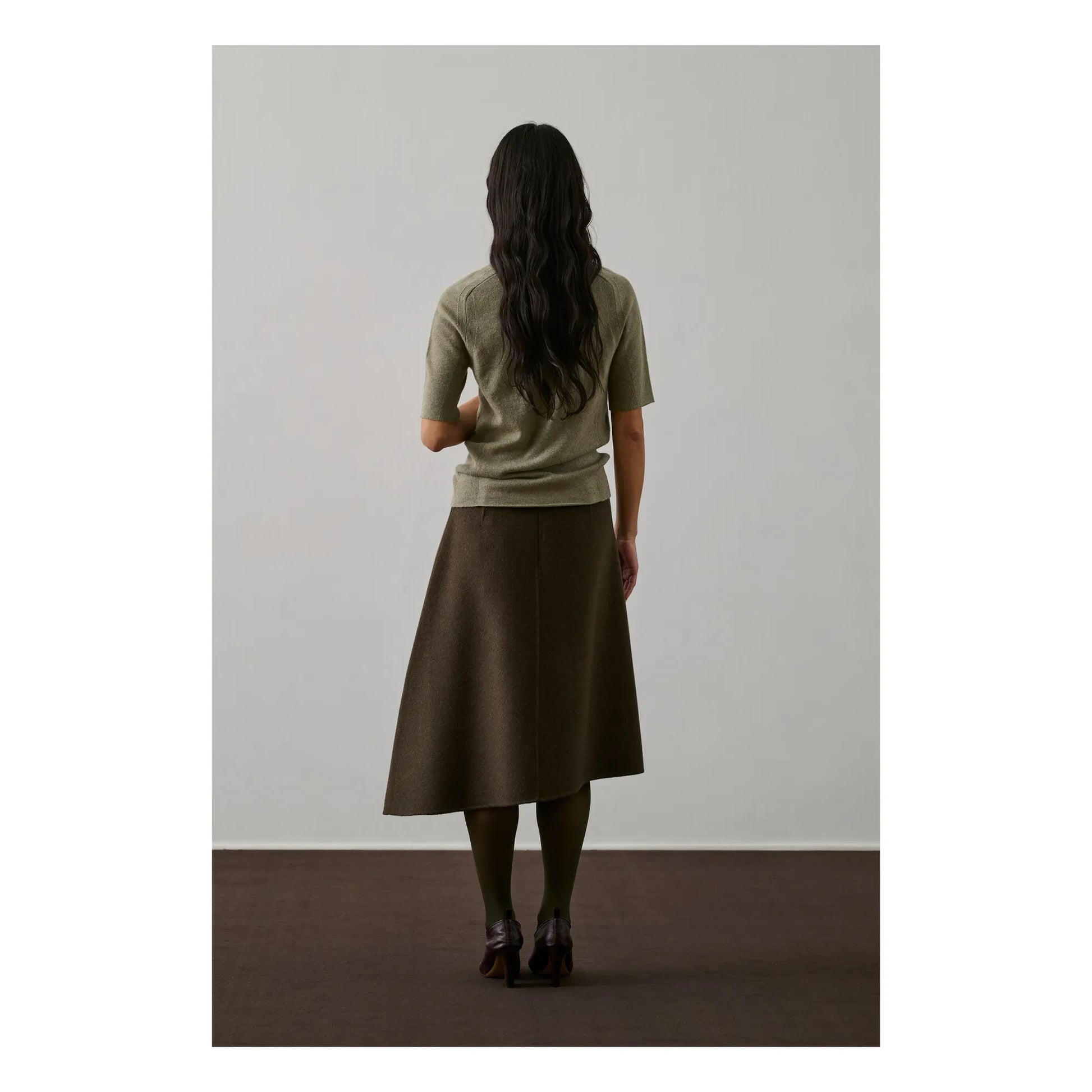 Soeur - Geneva skirt Wool | Khaki brown