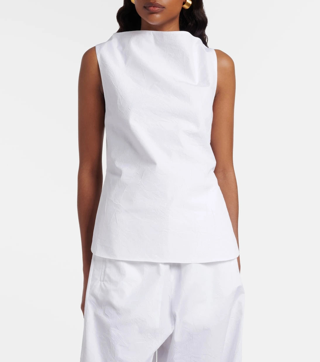 Róhe - Draped cotton-blend top