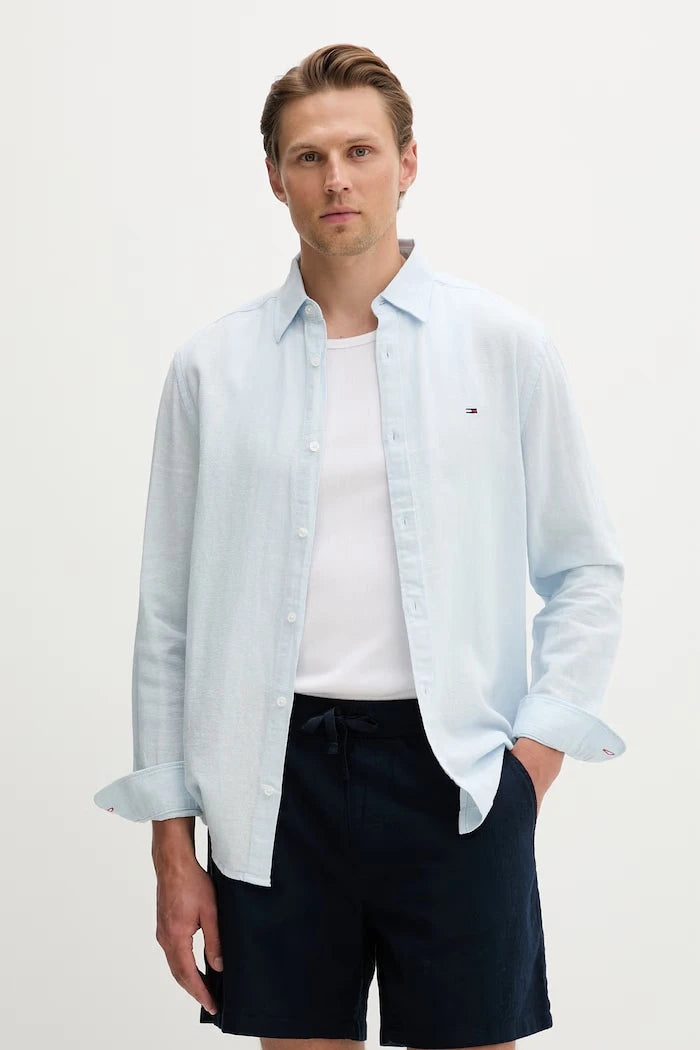 Tommy Jeans erkek keten gömlek