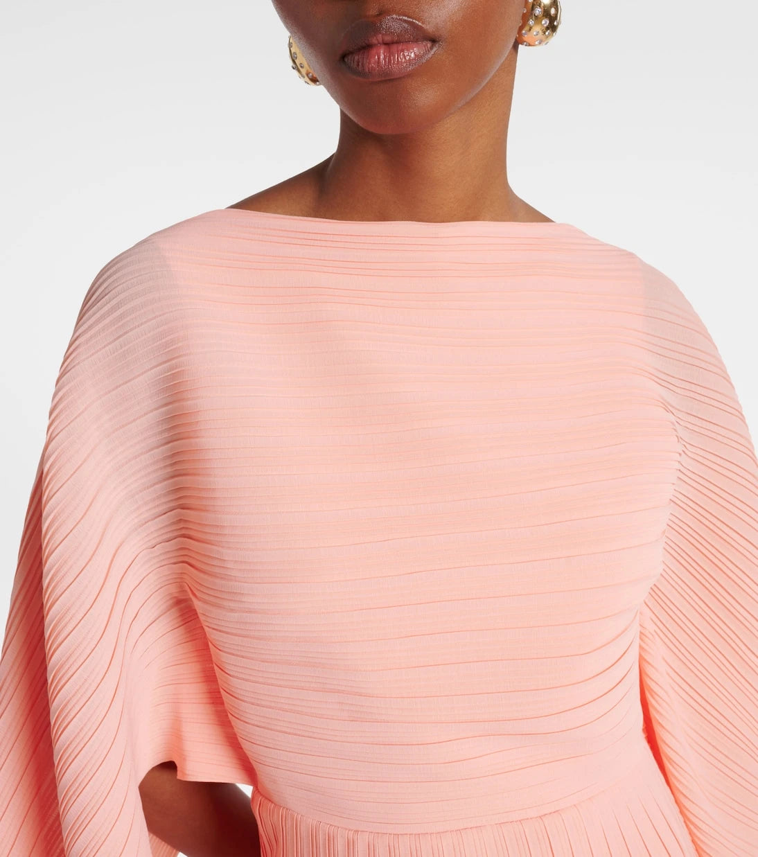 Solace London - Adami plissé caped maxi dress
