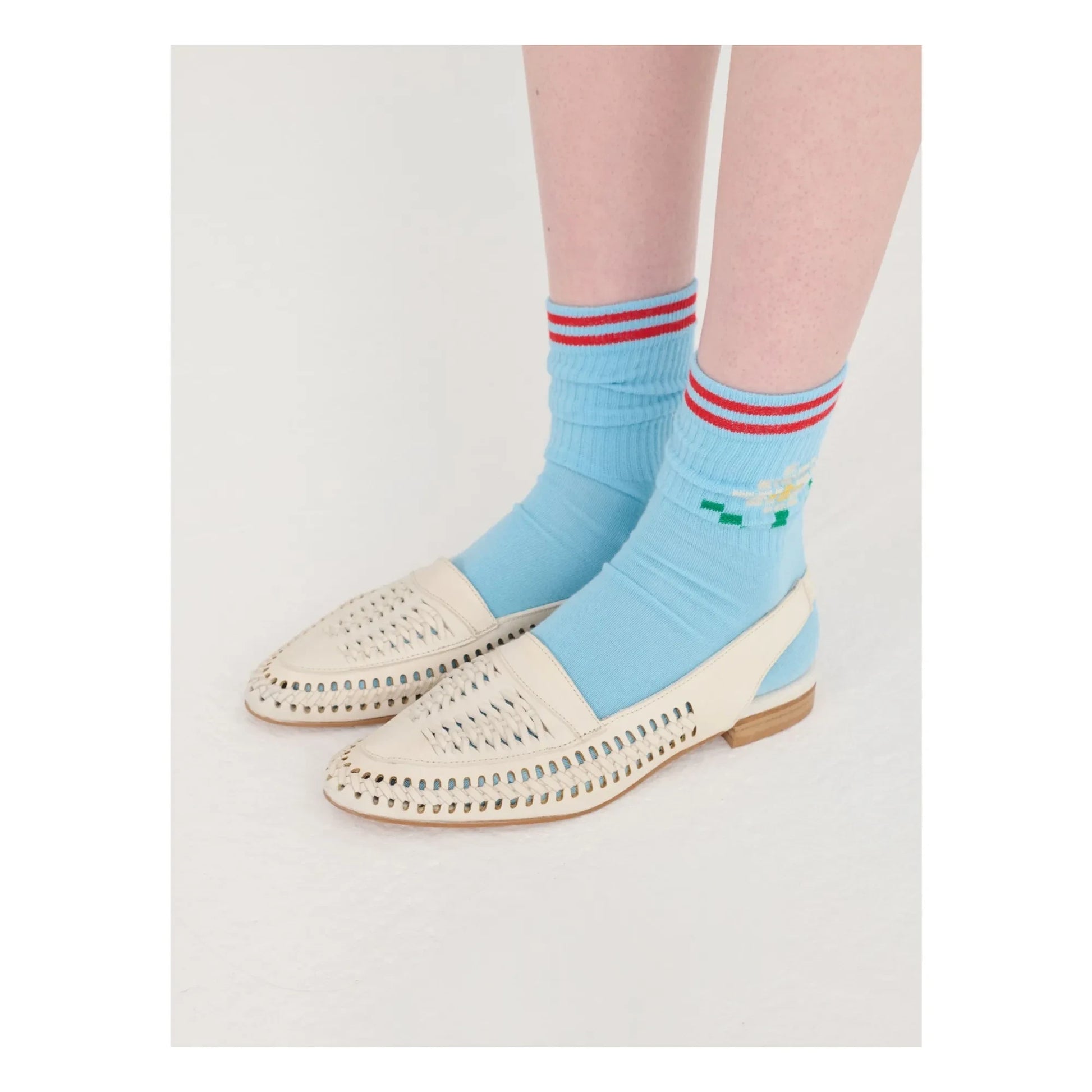 Bobo Choses - Braided Leather Slingback | Ecru