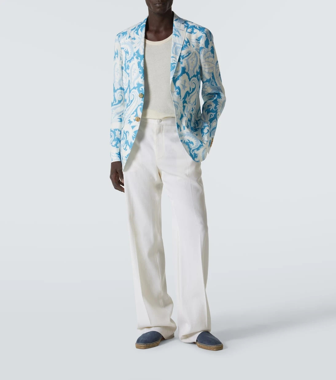 Etro - Printed single-breasted cotton blazer