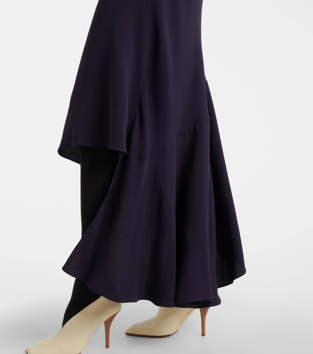 Alaïa - فستان ماكسي بلا أكمام بياقة غير متماثلة