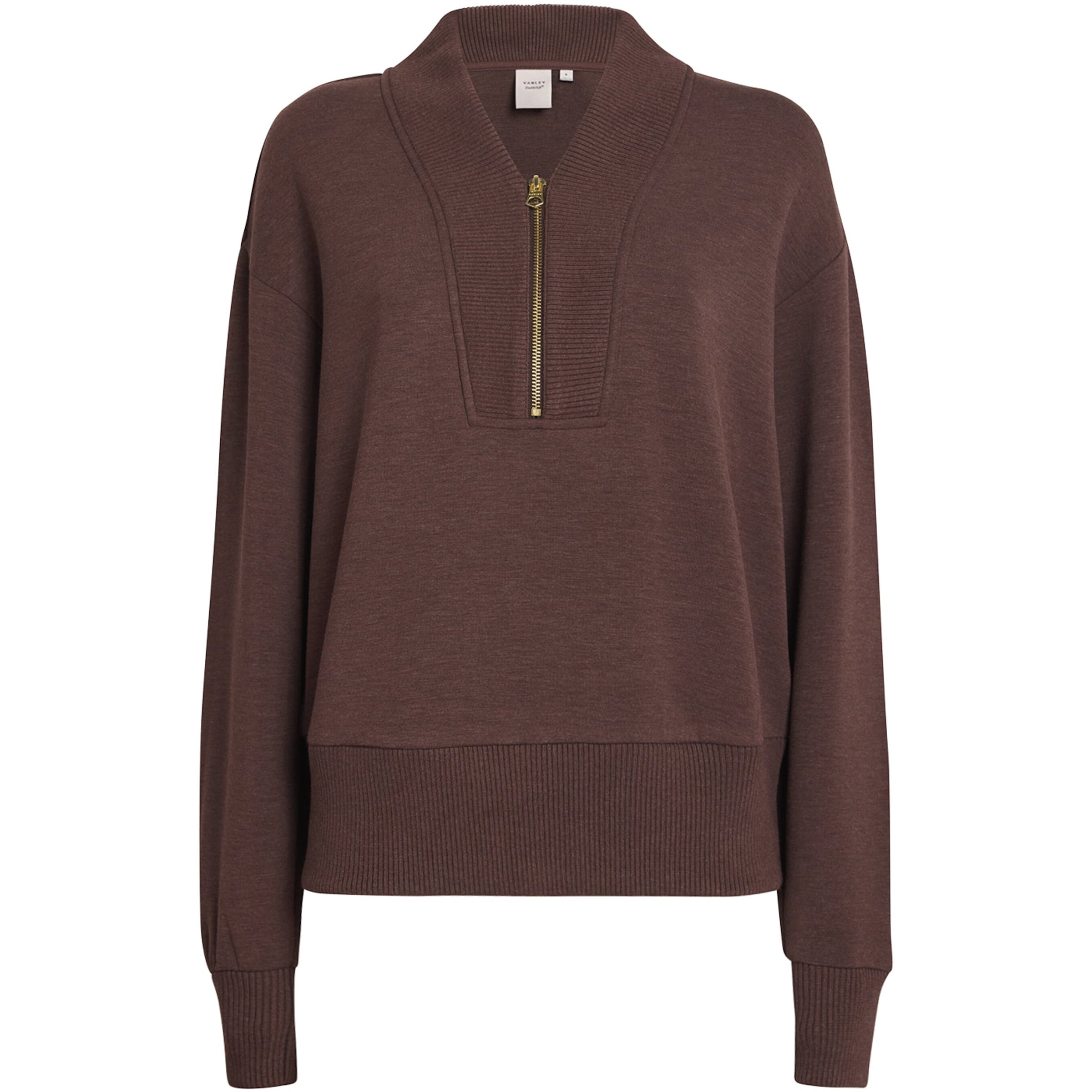 Varley Brown Sally Half-Zip Sweatshirt