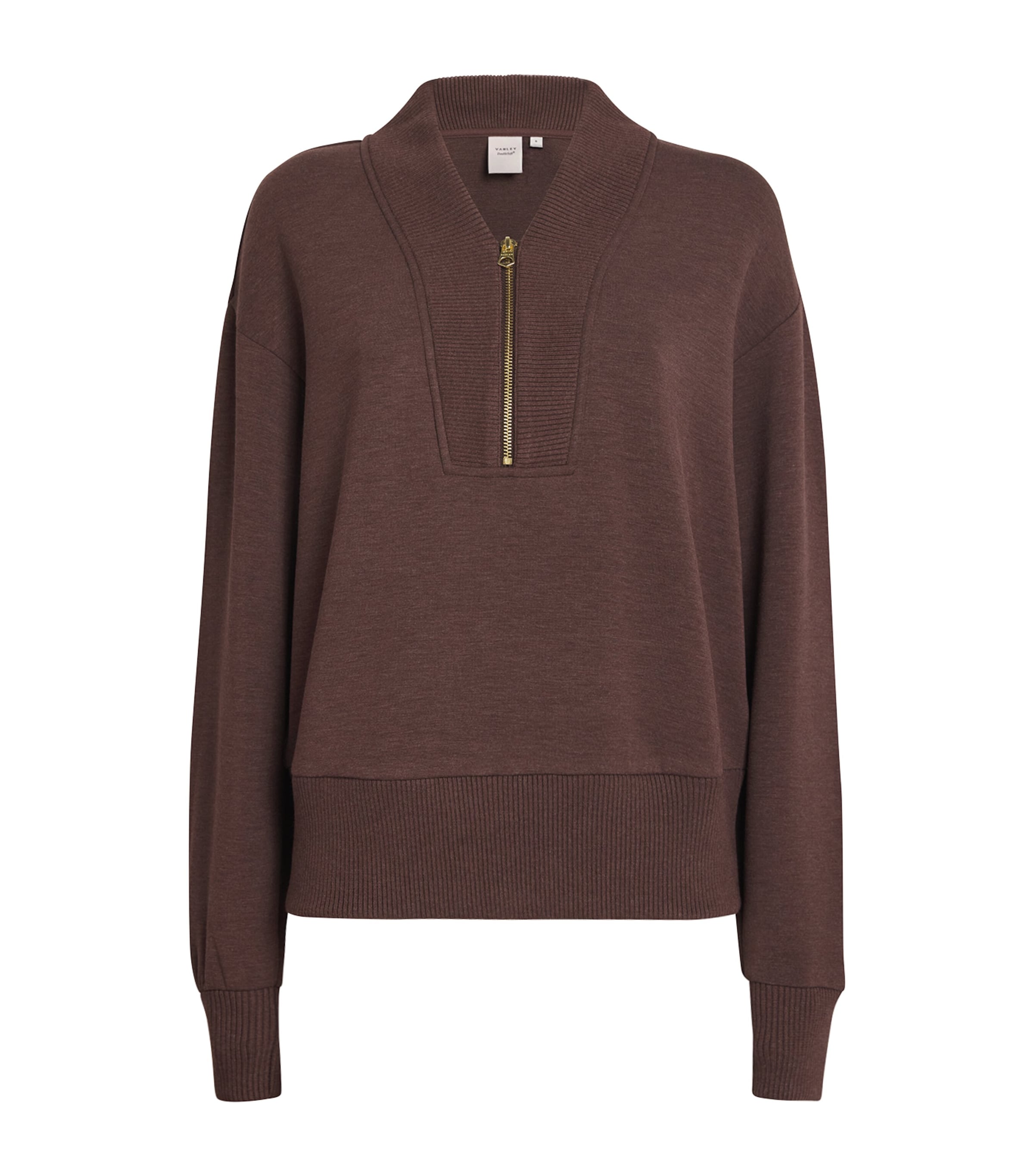 Varley Brown Sally Half-Zip Sweatshirt