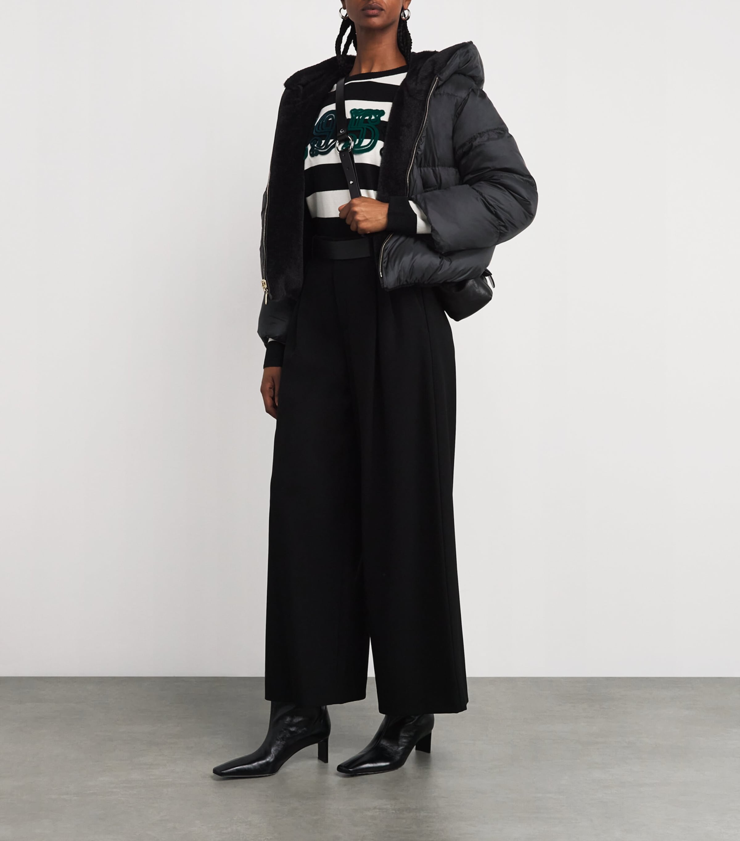 Max Mara Black Reversible Quilted Jacket