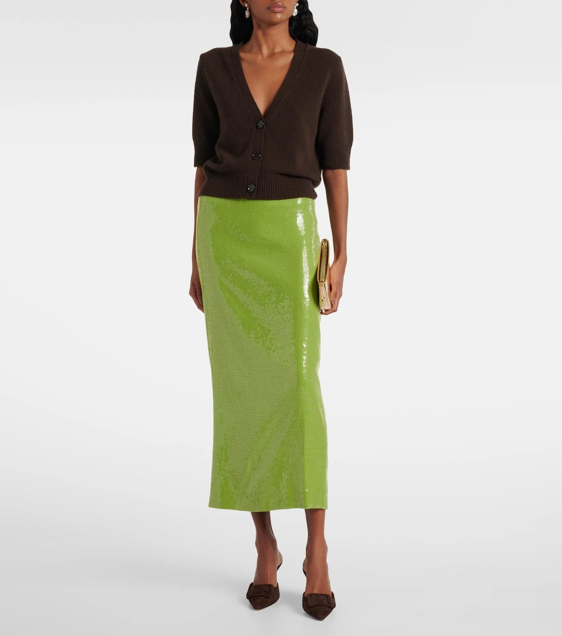 Oscar de la Renta - Sequined pencil skirt