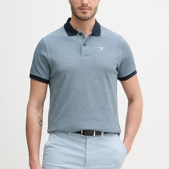 Памучна тениска с яка Barbour
