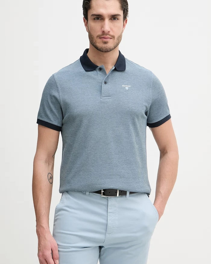 Памучна тениска с яка Barbour