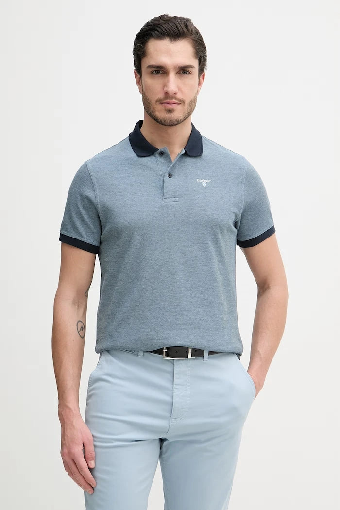 Памучна тениска с яка Barbour