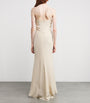 Silk Embellished Halterneck Maxi Dress CHAMPAGNE