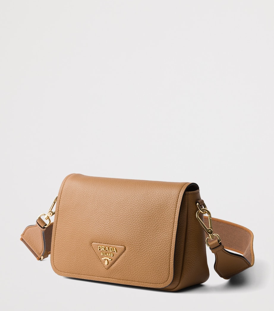 Brown Leather Cross-Body Bag