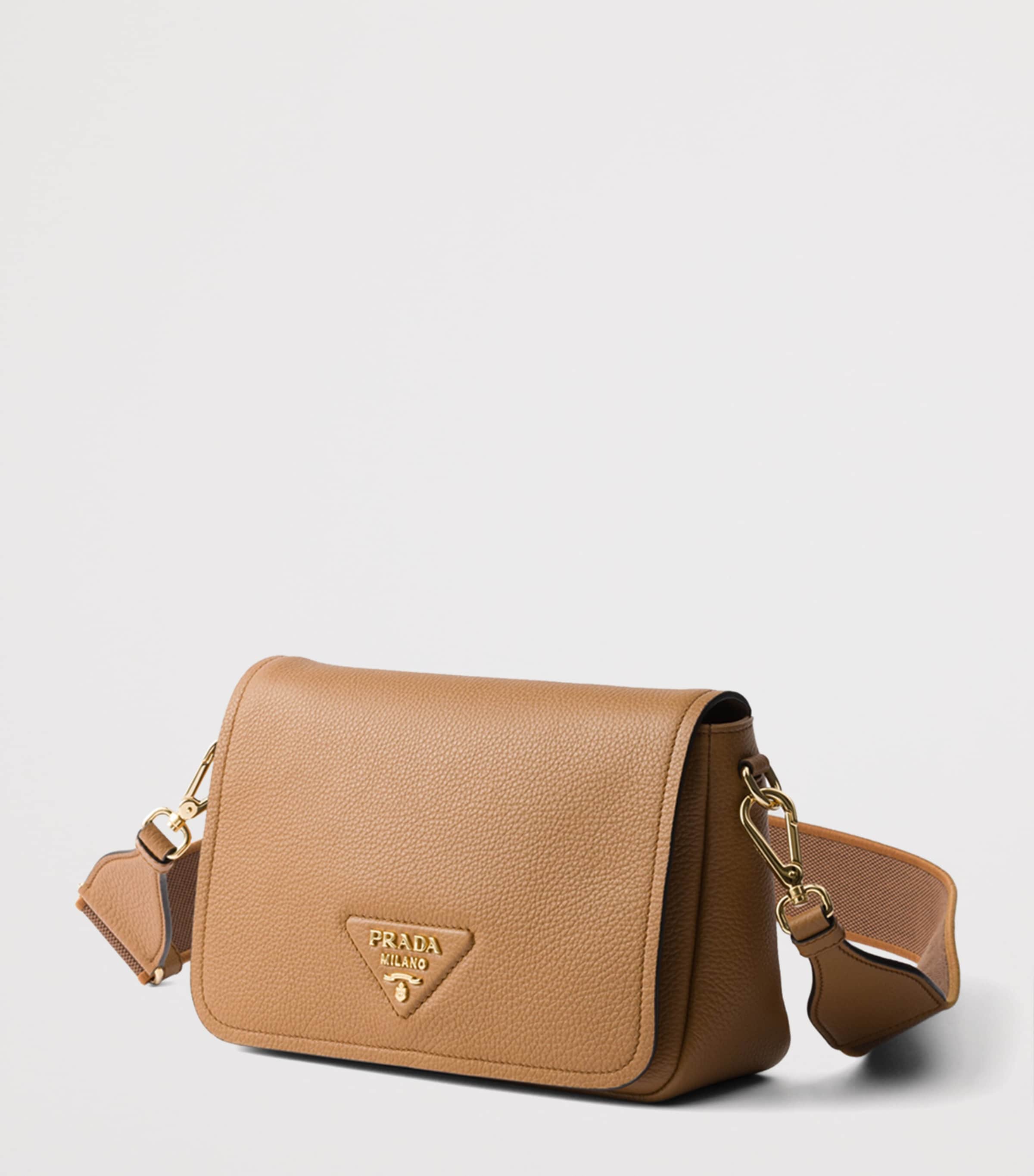 Brown Leather Cross-Body Bag
