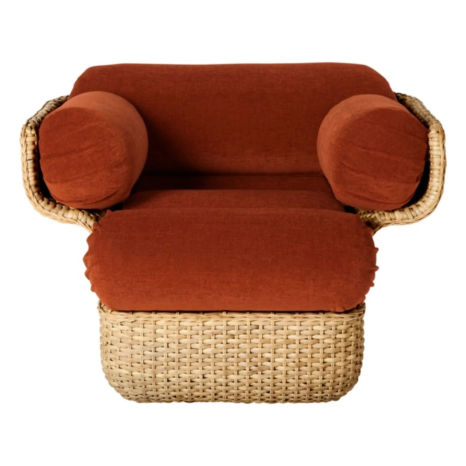 Gubi - Basket lounge chair, Joe Colombo | Rust