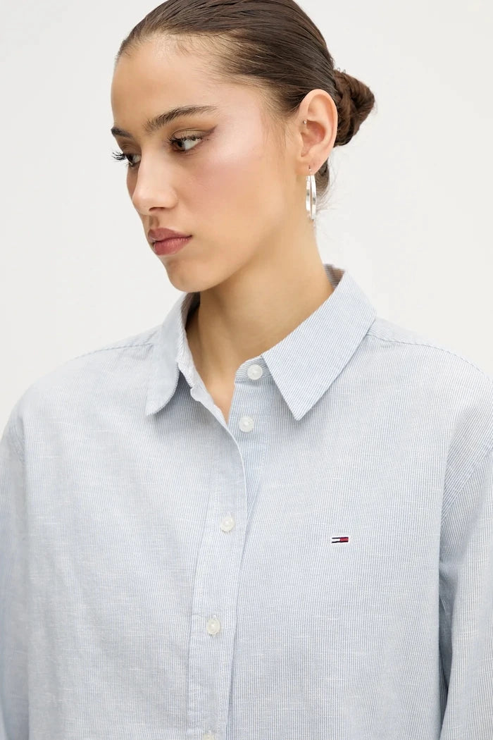Риза с лен Tommy Jeans