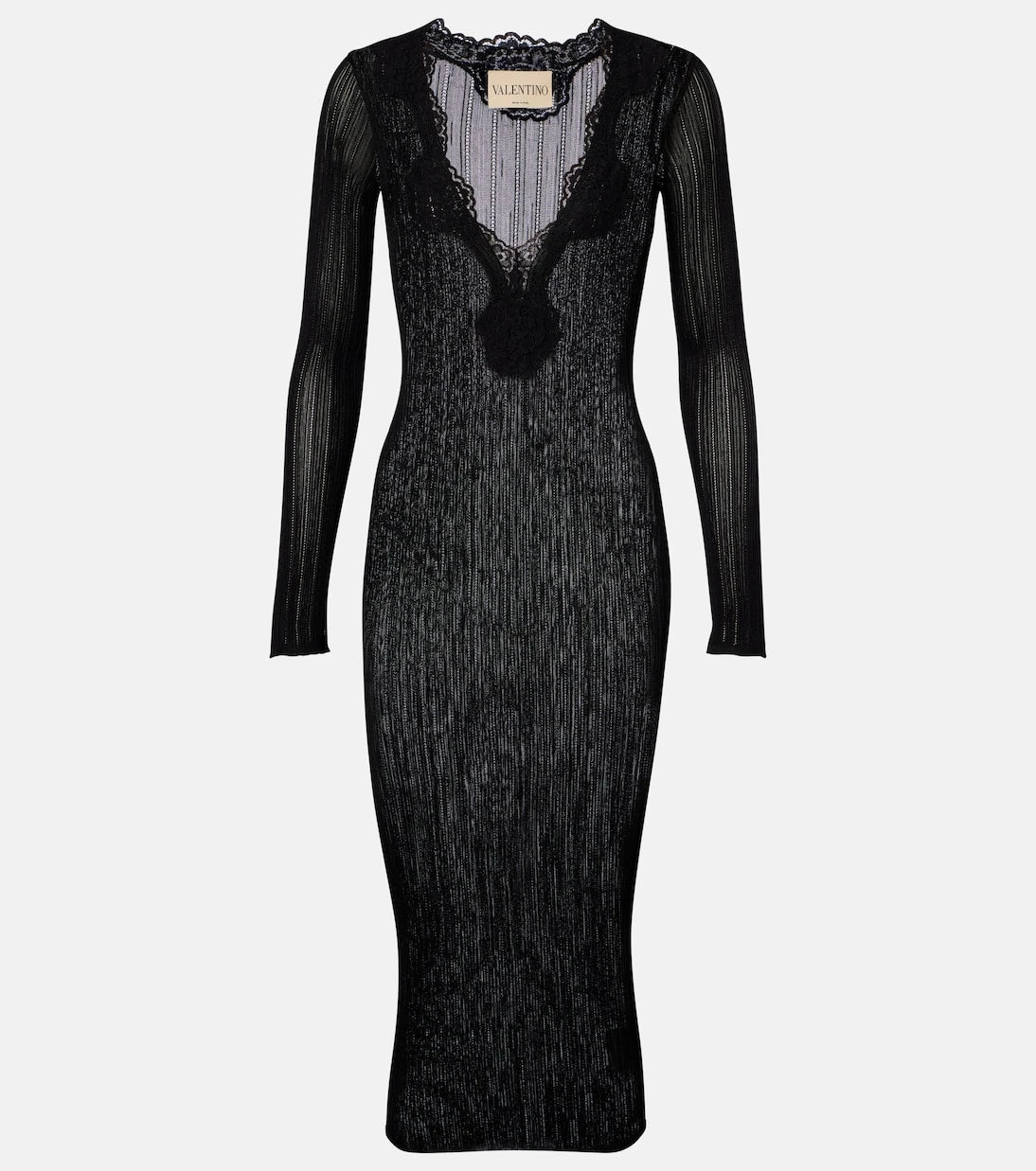 Valentino - Fitilli örgü midi elbise