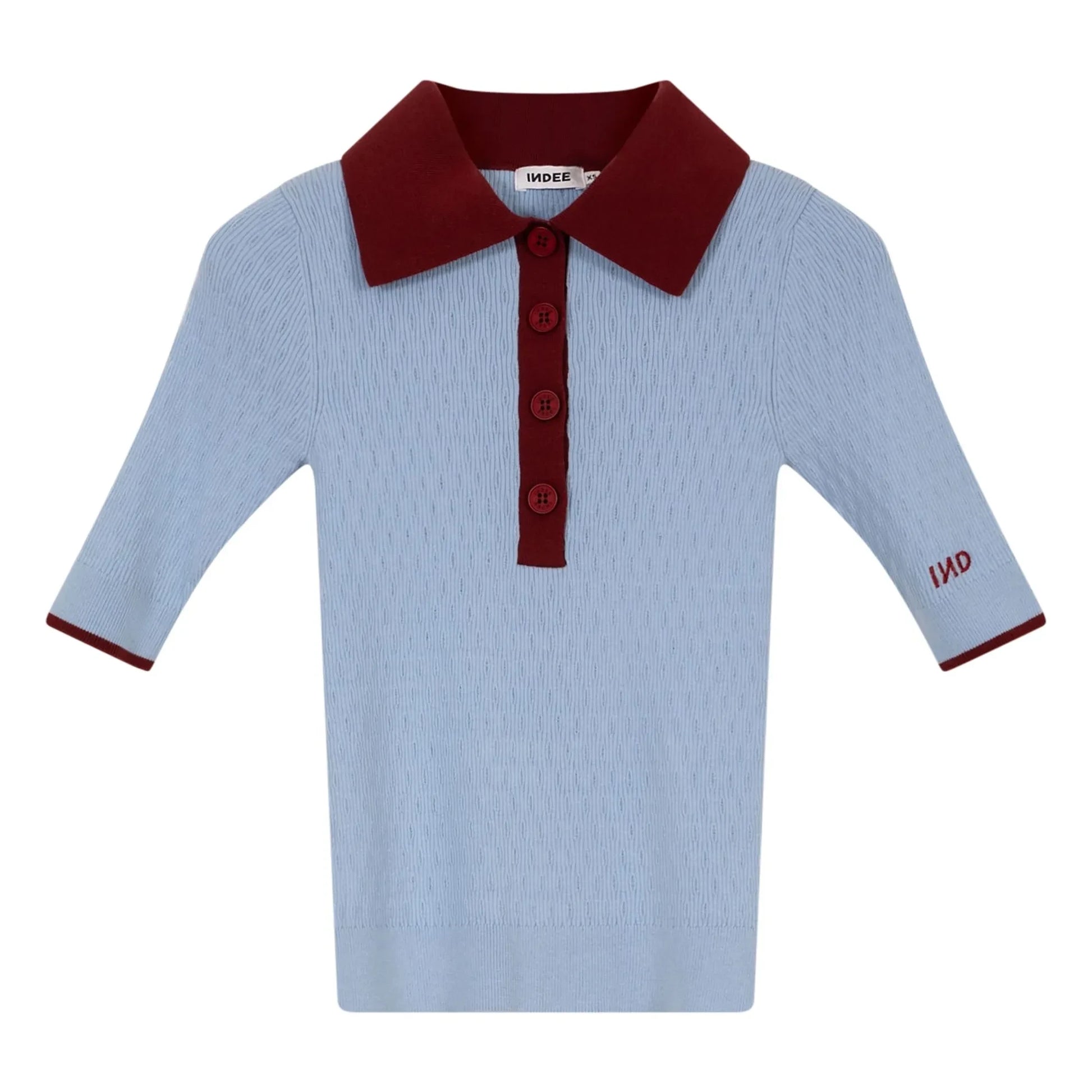Indee - Ribbed Polo Shirt Vietnam  | Light Blue