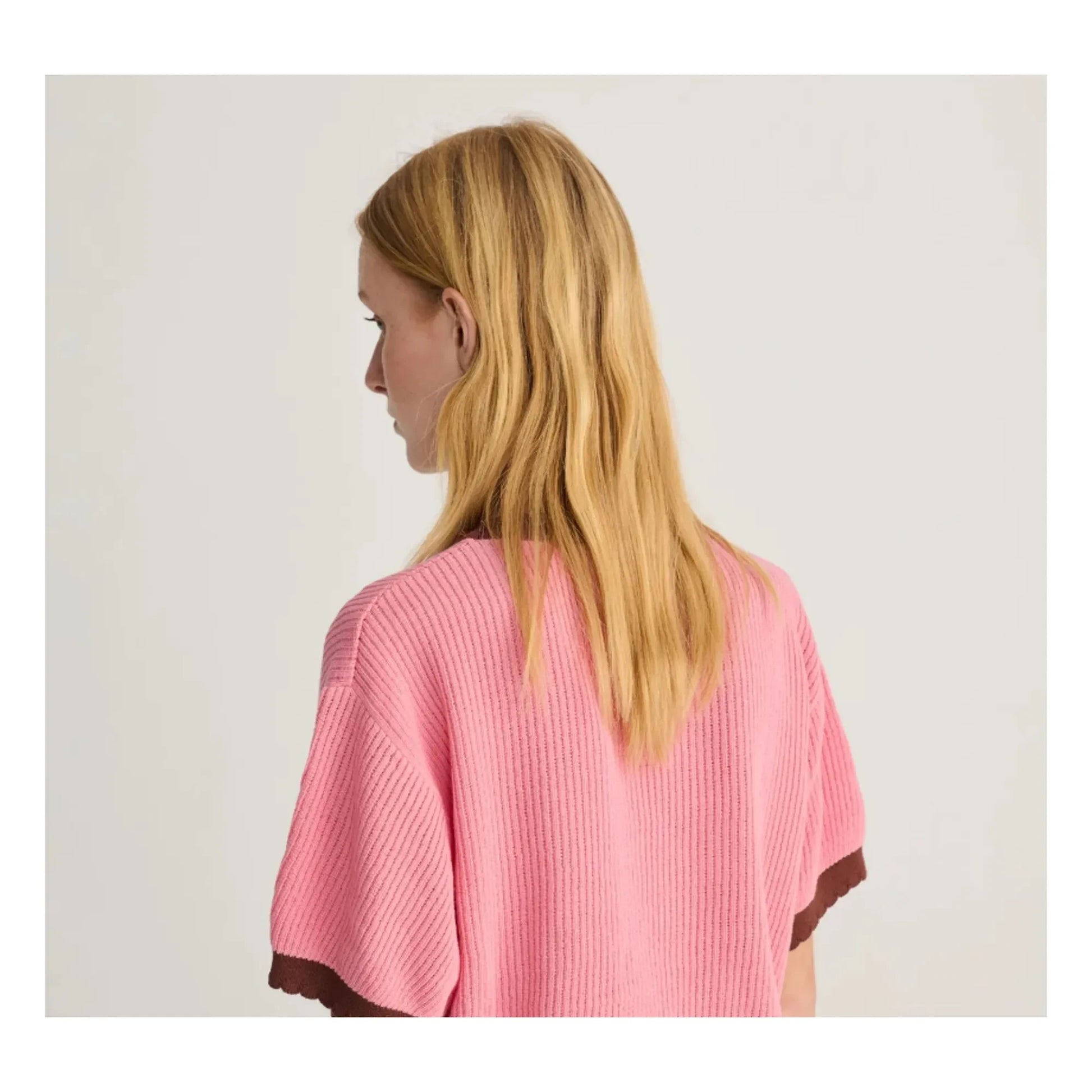 Bobo Choses - Organic cotton openwork sweater | Pink
