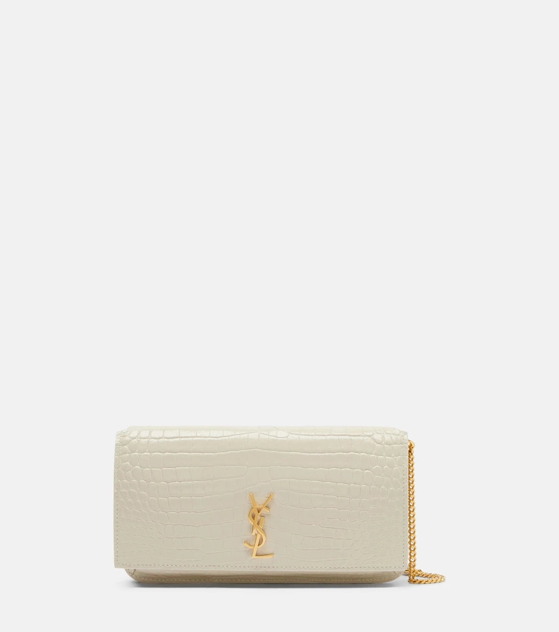 Saint Laurent - Cassandre Mini leather phone pouch