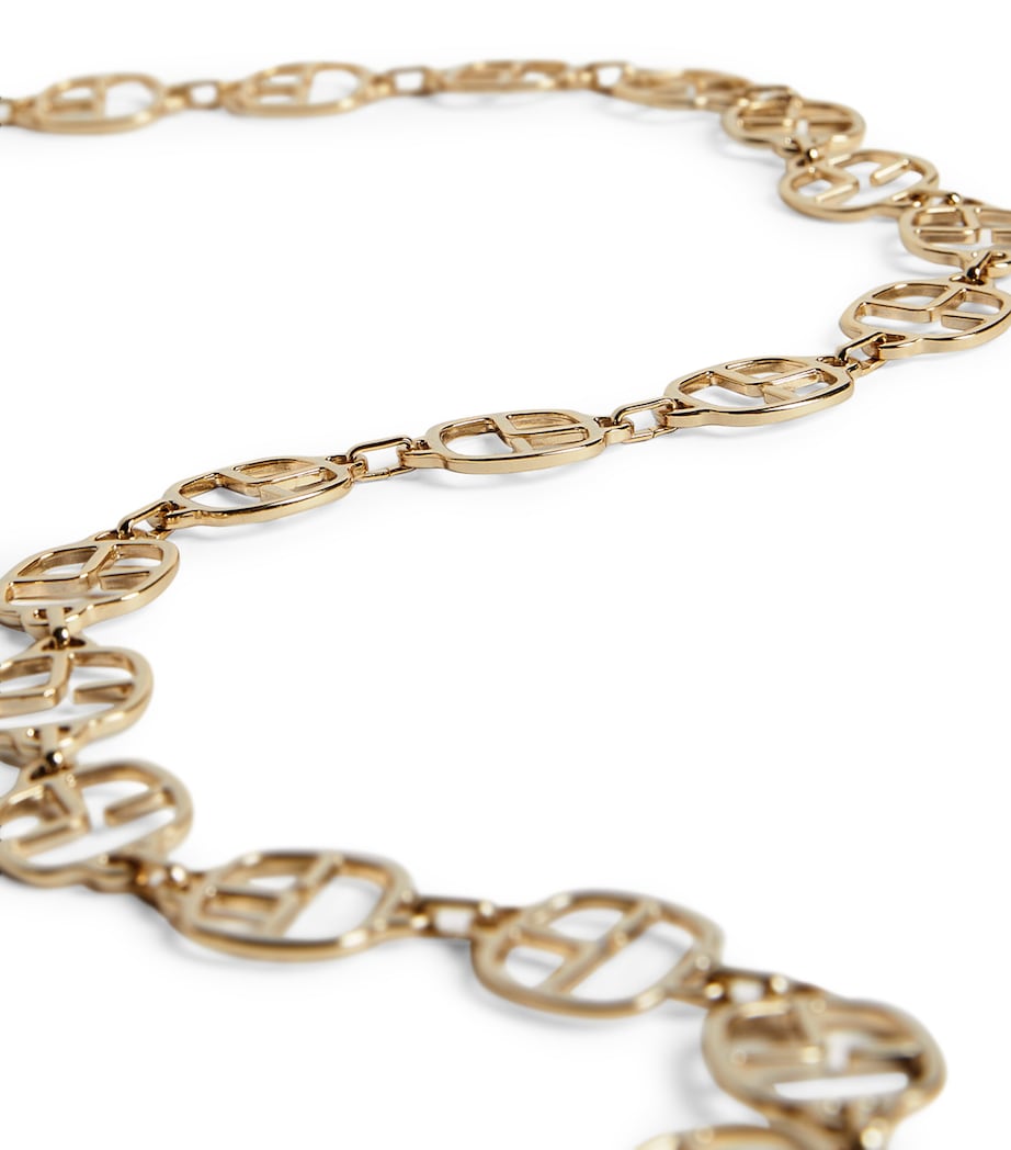 Claudie Pierlot Metallic Logo Chain Belt